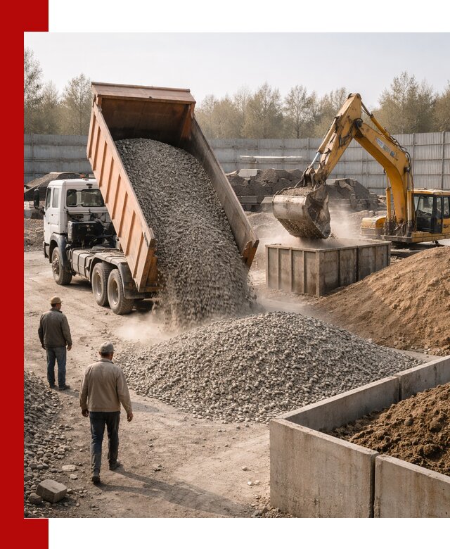 Доставка нерудных материалов с погрузкой и разгрузкой в Саянске