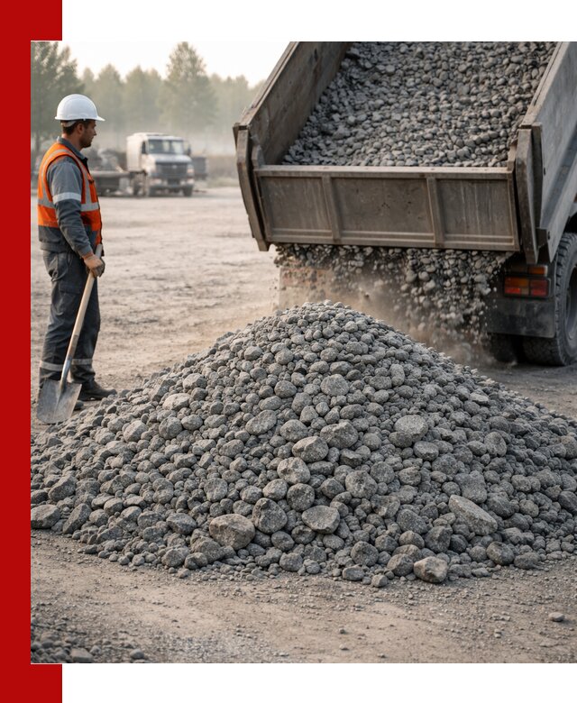 Гранитный щебень фракции 100–201 для строительства в Саянске