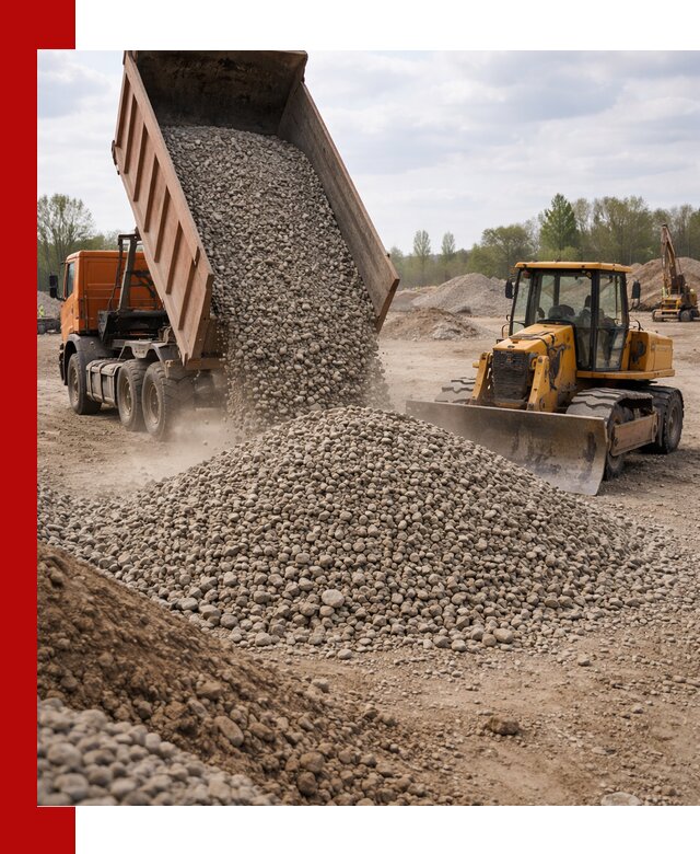 Доставка гравийного щебня фракции 40-70 в Саянске