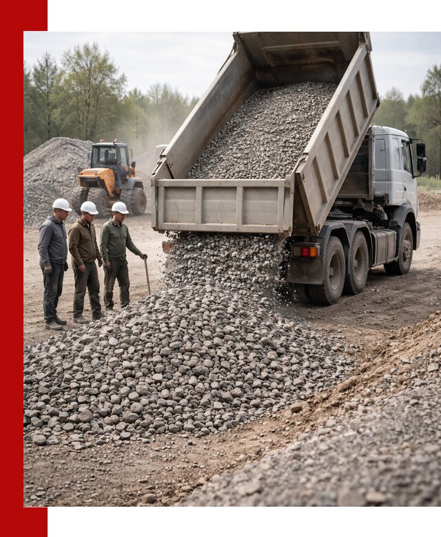 Доставка гравийного щебня фракции 70-120 в Саянске