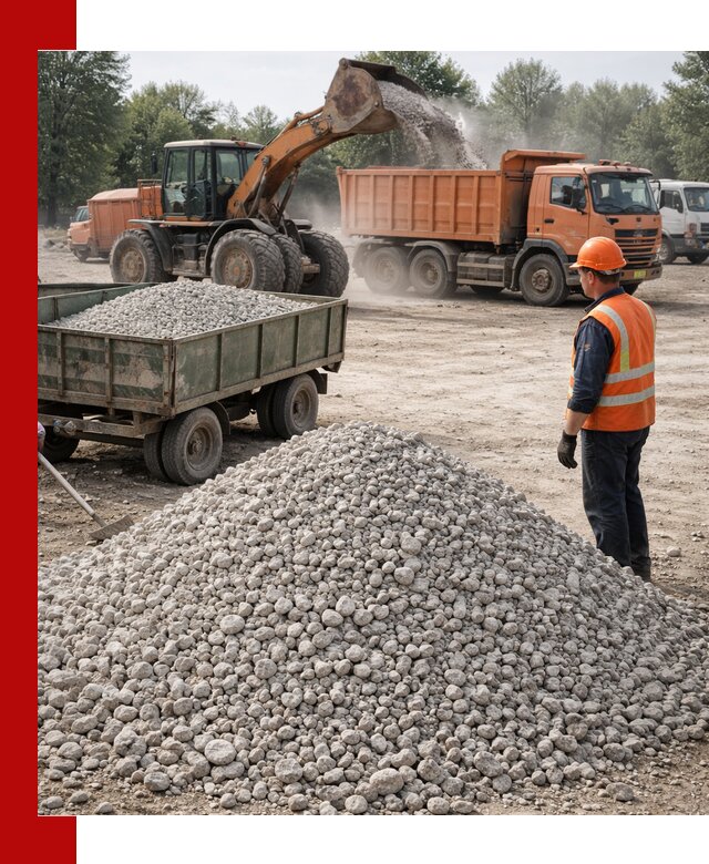 Доставка известнякового щебня фракция 20–40 в Саянске