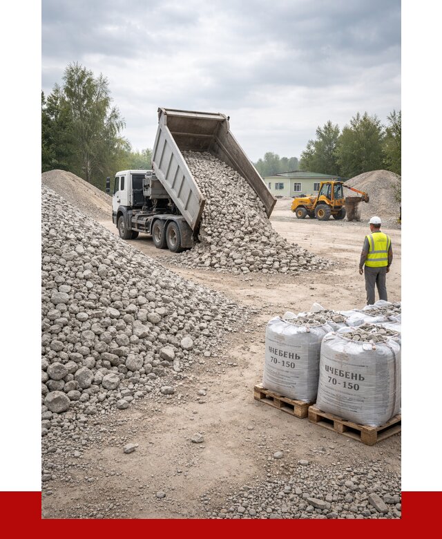 Известняковый щебень фракция 70-150 в Саянске от 1272 р. | ПРОНЕРУДСск