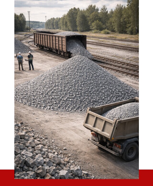 Железнодорожный щебень 20-60 в Саянске от 1730 р. | ПРОНЕРУДСск