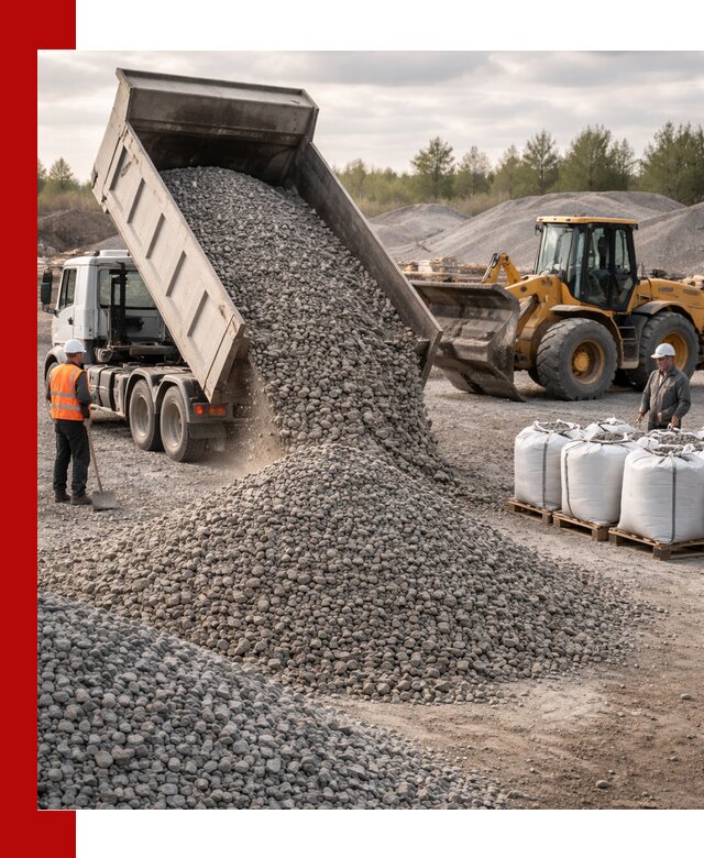Бетонный щебень фракция 5–20 с доставкой в Саянске