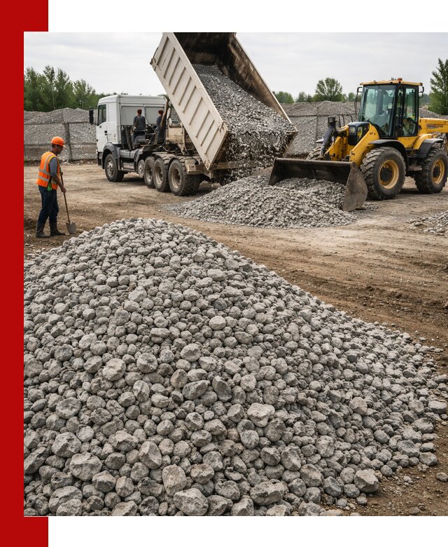 Доставка бетонного щебня фракции 40-70 в Саянске