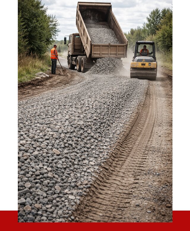 Щебень для отсыпки дороги в Саянске от 2747 р. ПРОНЕРУДСск
