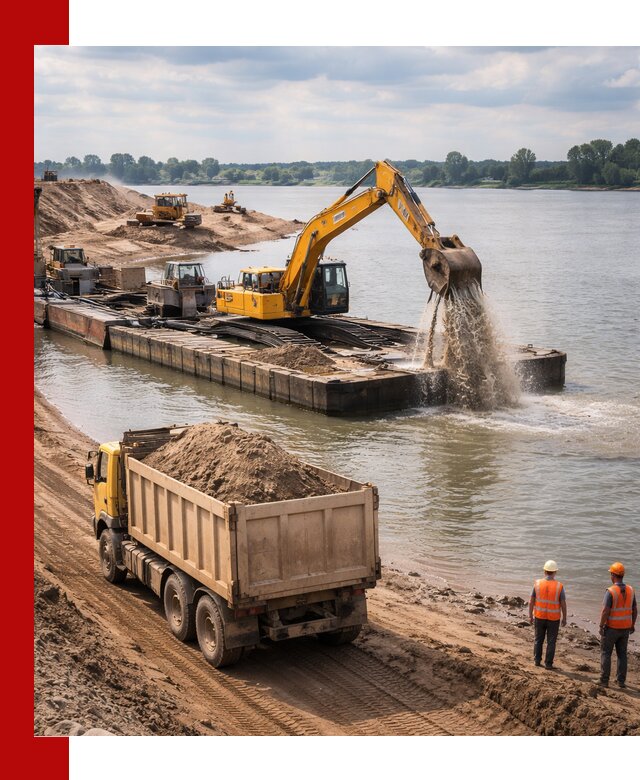 Намывной песок с доставкой в Саянске оптом и в розницу