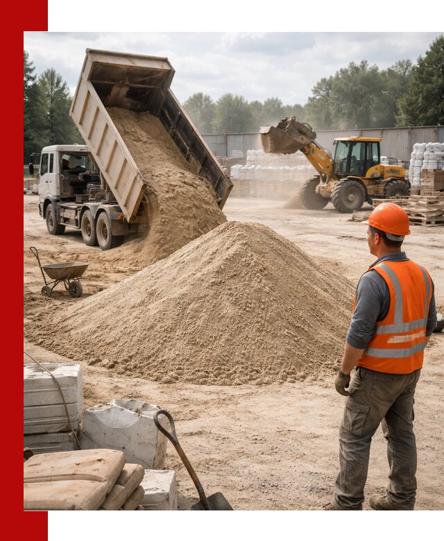 Доставка строительного песка с самосвалом в Саянске