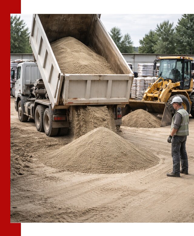 Поставка и доставка песка для бетона в Саянске