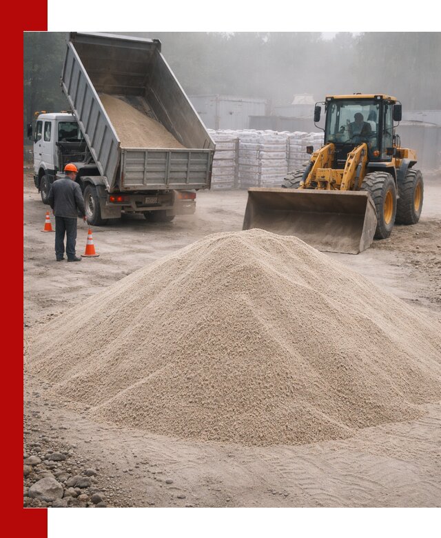Кварцевый песок фракция 0–8 для стройработ в Саянске