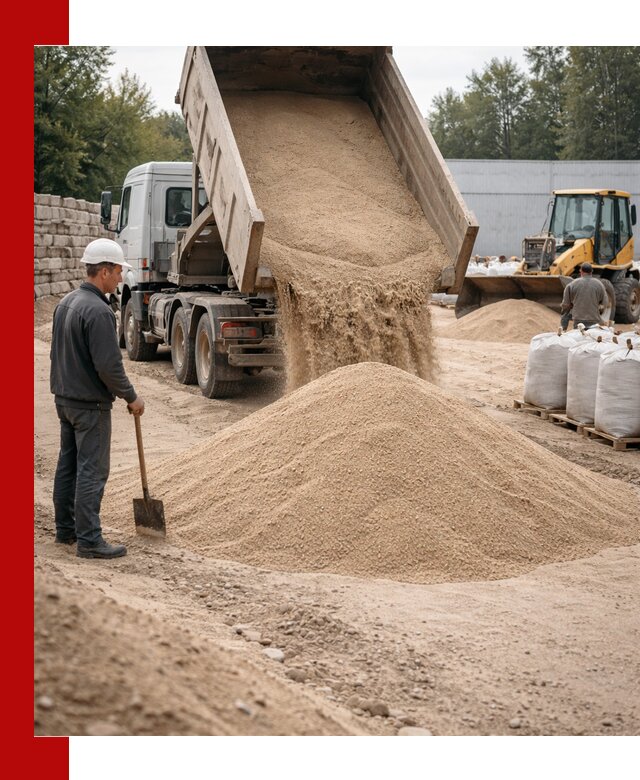 Кварцевый песок фракция 0–3 мм с доставкой в Саянске