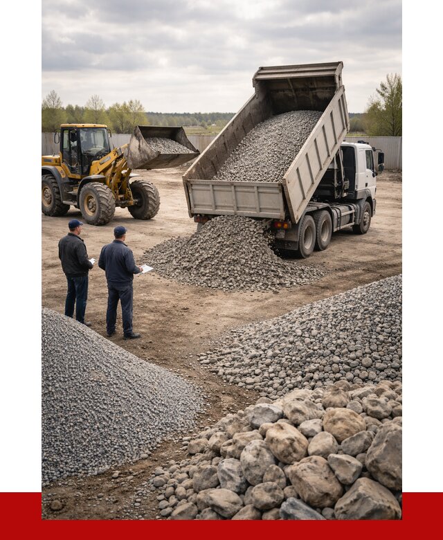 Гравий и камень с доставкой в Саянске от 4273 р. - ПРОНЕРУДСск