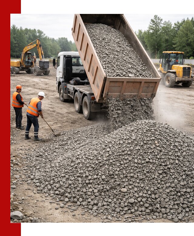 Доставка гравия фракции 40-70 в Саянске оптом и в розницу