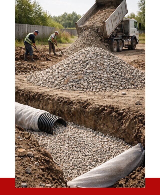 Гравий для дренажа в Саянске от 2238 р., доставка ПРОНЕРУДСск