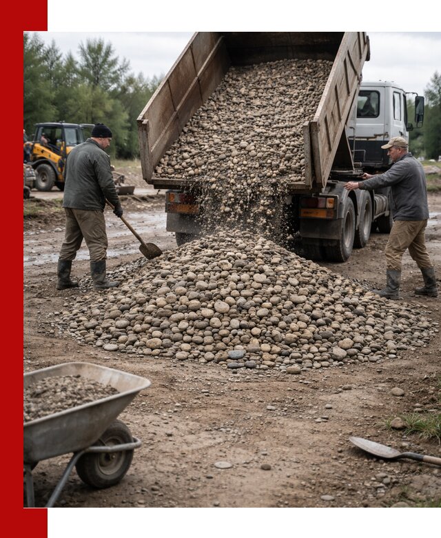 Доставка гальки речной оптом и в розницу в Саянске