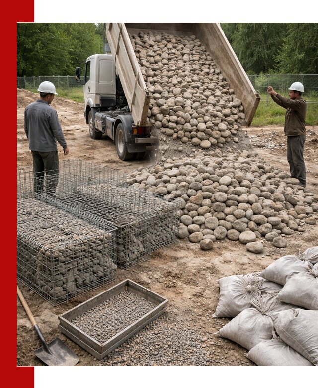 Камень для габионов фракция 70–151 в Саянске