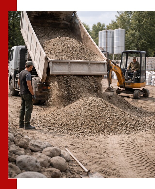 Доставка ПГС С3 в Саянске самосвалами и миксерами