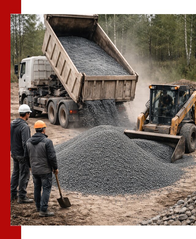 Гранитный отсев 0-5 с доставкой и разгрузкой в Саянске