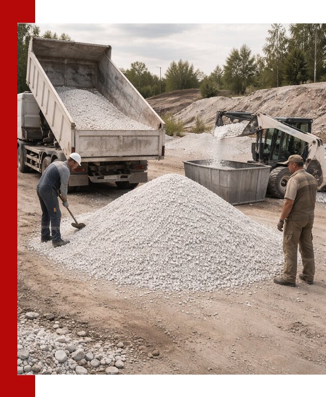 Доставка и продажа белой мраморной крошки в Саянске