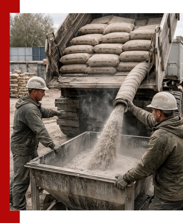 Доставка цемента М400 в Саянске оптом и в розницу