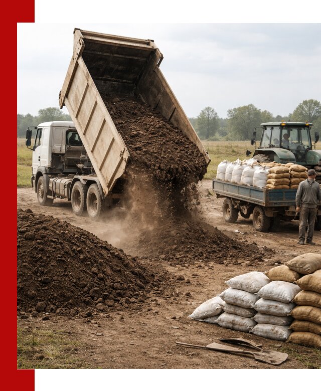 Доставка грунта и удобрений оптом в Саянске для сельхоз и строительства