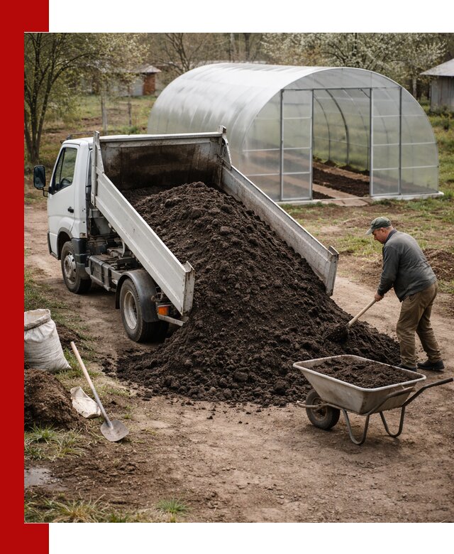 Чернозем для теплицы с доставкой в Саянске