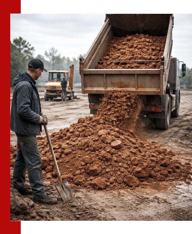 Глина для засыпки в Саянске с доставкой самосвалами