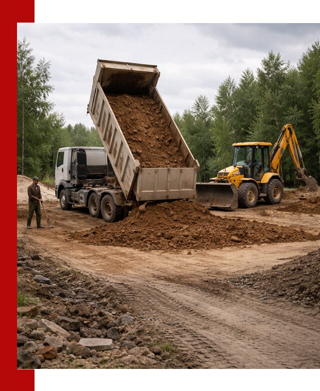 Доставка суглинка самосвалами в Саянске подсыпка и планировка