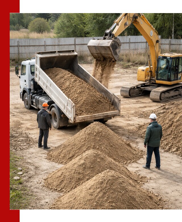 Доставка супеси вагонными и автопартиями в Саянске