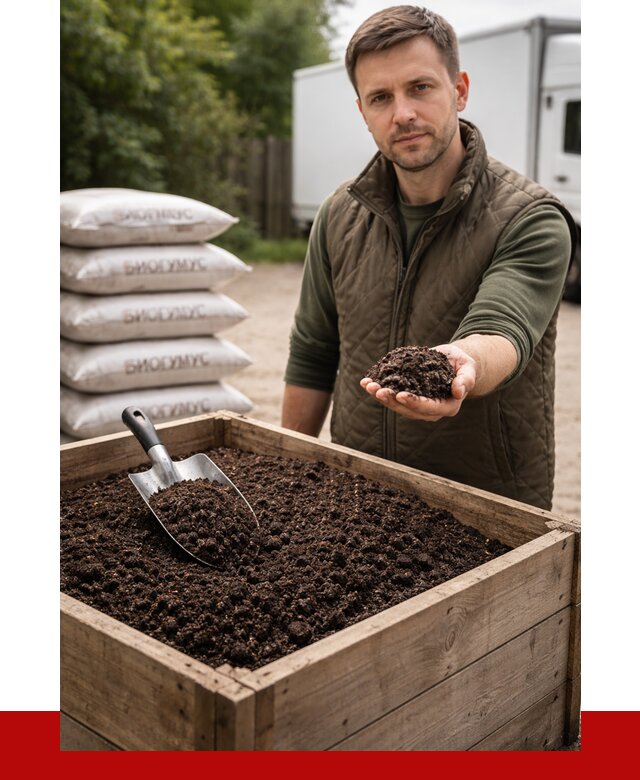 Купить биогумус в Саянске с доставкой от 8648 р. за куб | ПРОНЕРУДСск