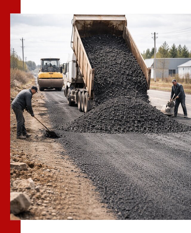 Асфальтовая крошка для дорог в Саянске — поставка и доставка