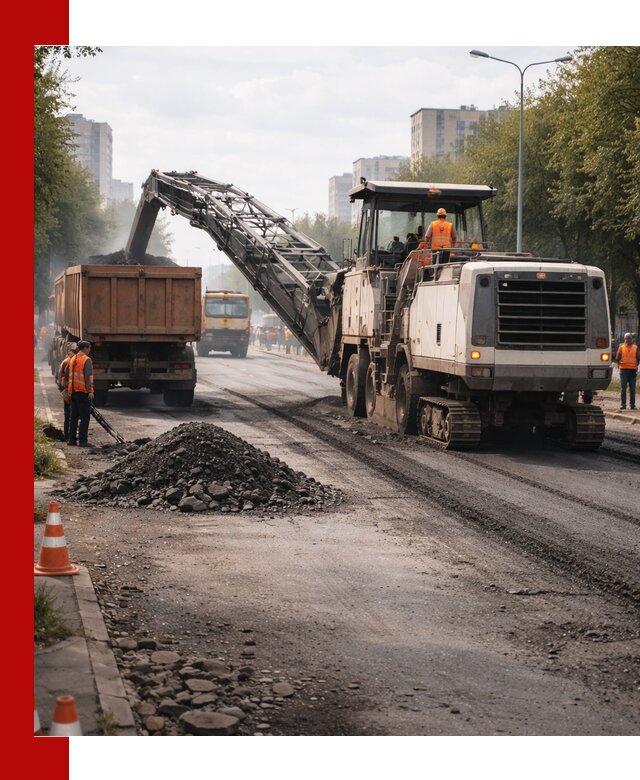 Фрезерованный асфальт в Саянске — удаление и вывоз старого покрытия