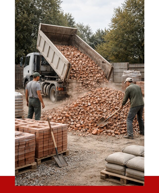 Бой кирпича в Саянске с доставкой от 4273 руб/куб | ПРОНЕРУДСск