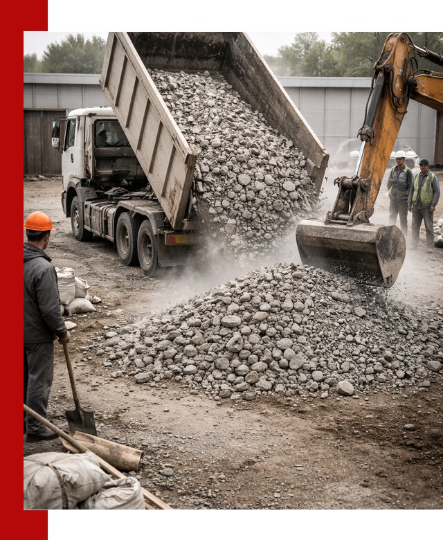 Доставка дробленого бетона в Саянске оптом и в розницу