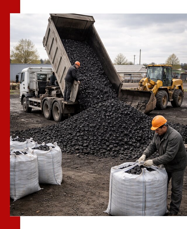 Доставка каменного угля в Саянске оптом и в розницу