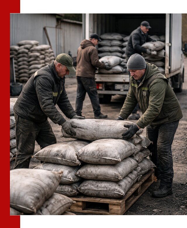 Доставка угля в мешках по выгодным ценам в Саянске