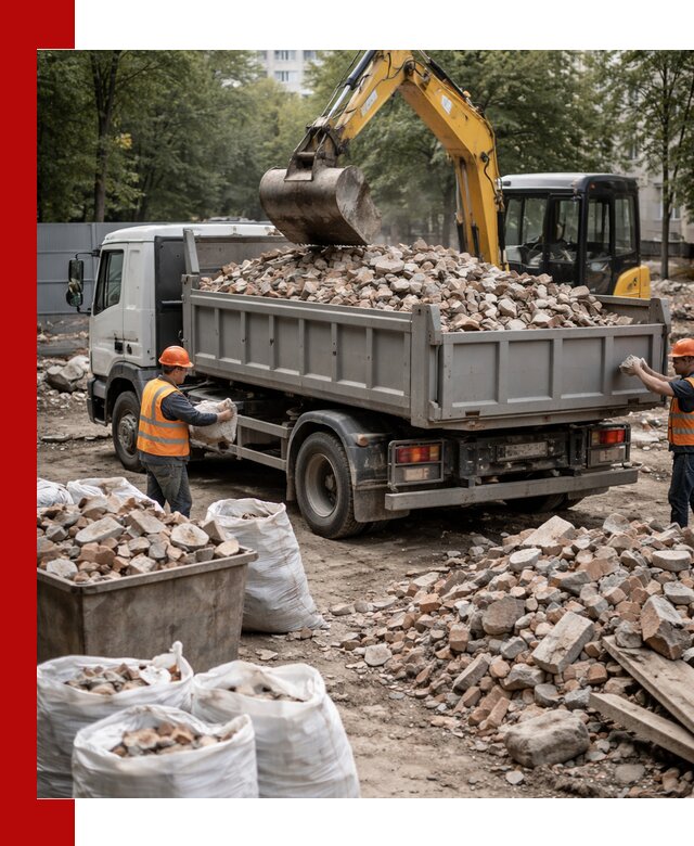 Вывоз строительного мусора в Саянске с самосвалами и контейнерами