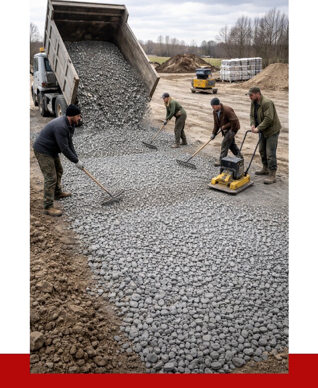 Устройство щебеночной подушки в Саянске от 4578 р. ПРОНЕРУДСск