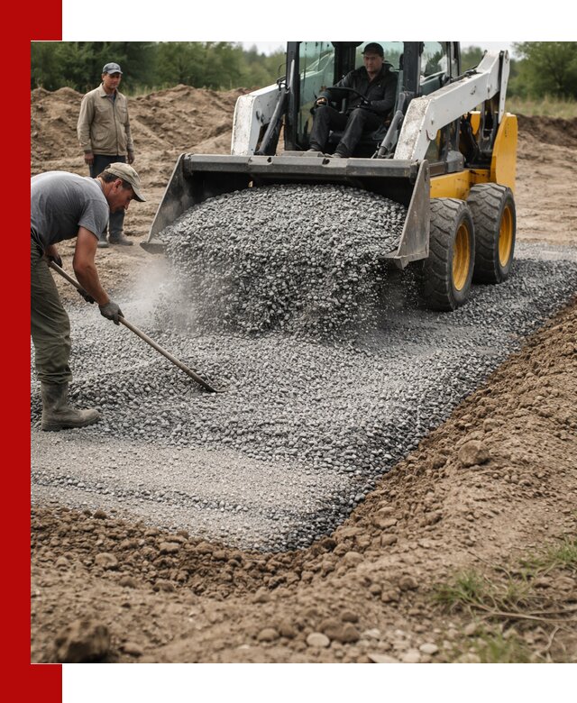 Устройство щебеночной подушки в Саянске для дорог и фундаментов